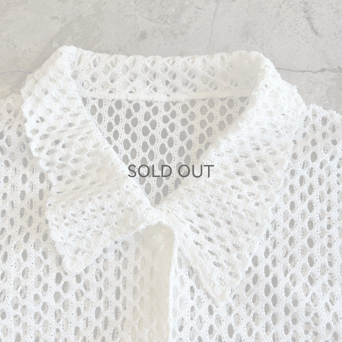 画像9: ALL OVER MESH SHORT DESIGN L/S CARDIGAN  / Ladies M (9)