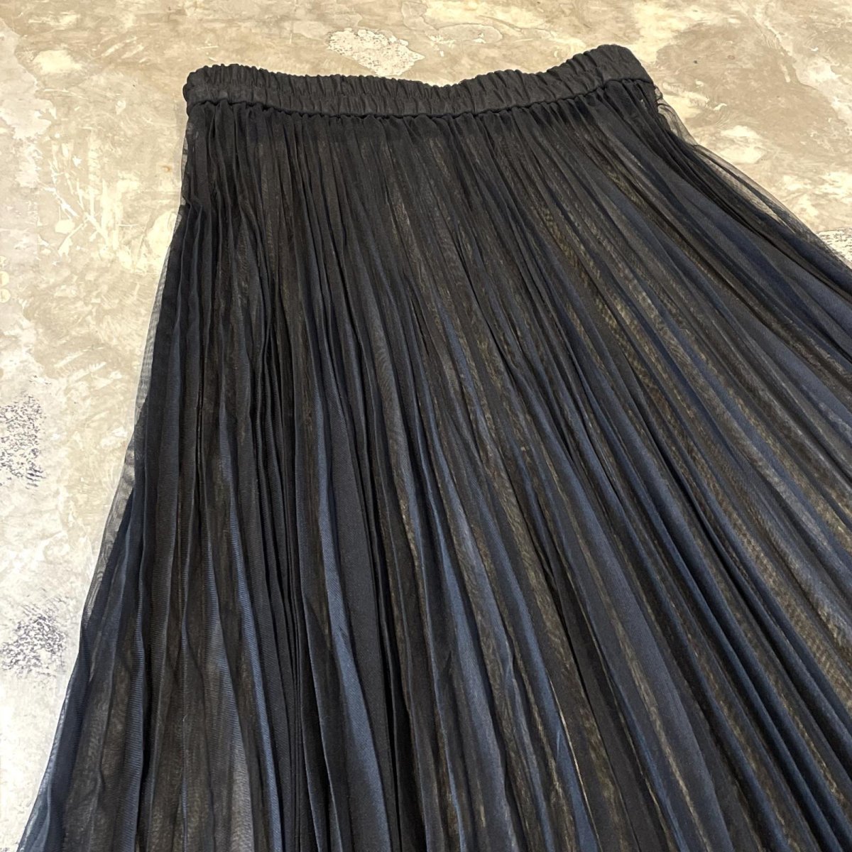 画像9: BLACK COLOR DESIGN TULLE SKIRT / W26~W34 (9)