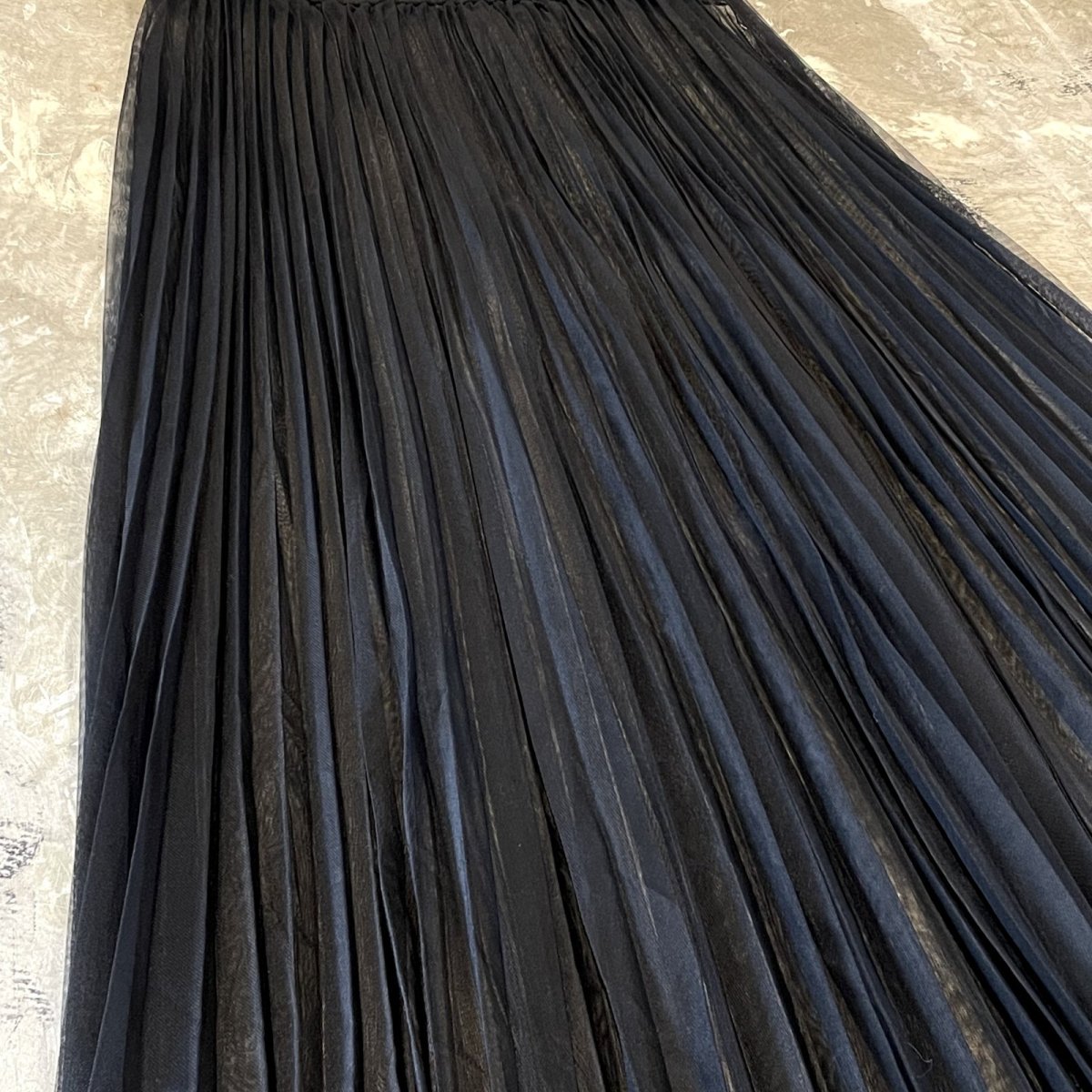 画像7: BLACK COLOR DESIGN TULLE SKIRT / W26~W34 (7)