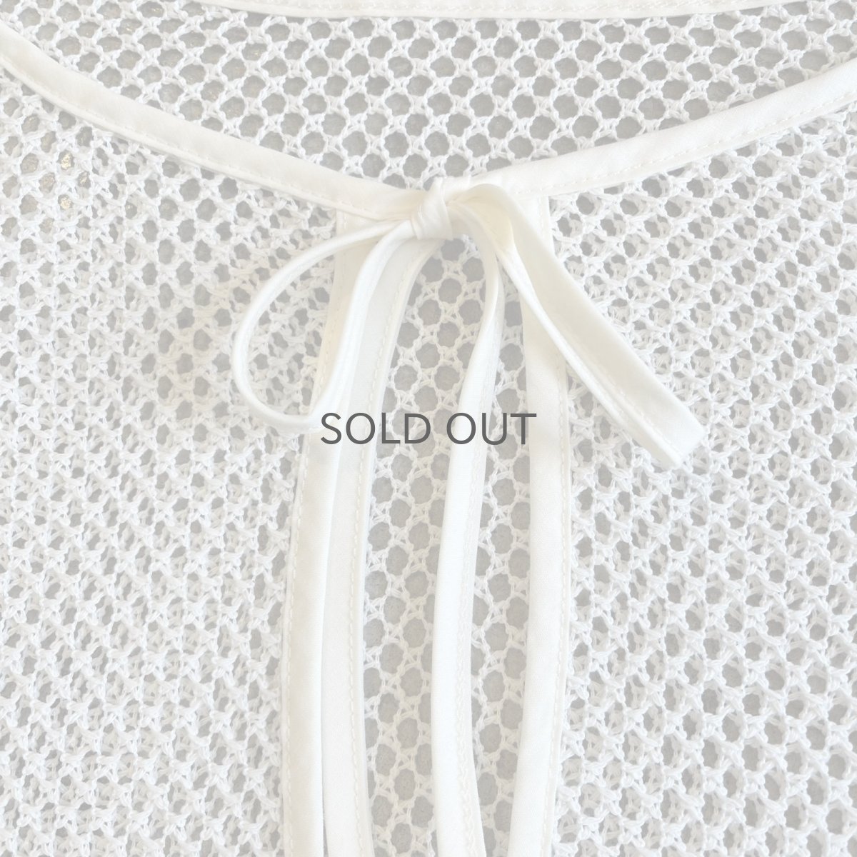 画像10: DOUBLE RIBBON DESIGN MESH SHORT L/S CARDIGAN  / Ladies M (10)