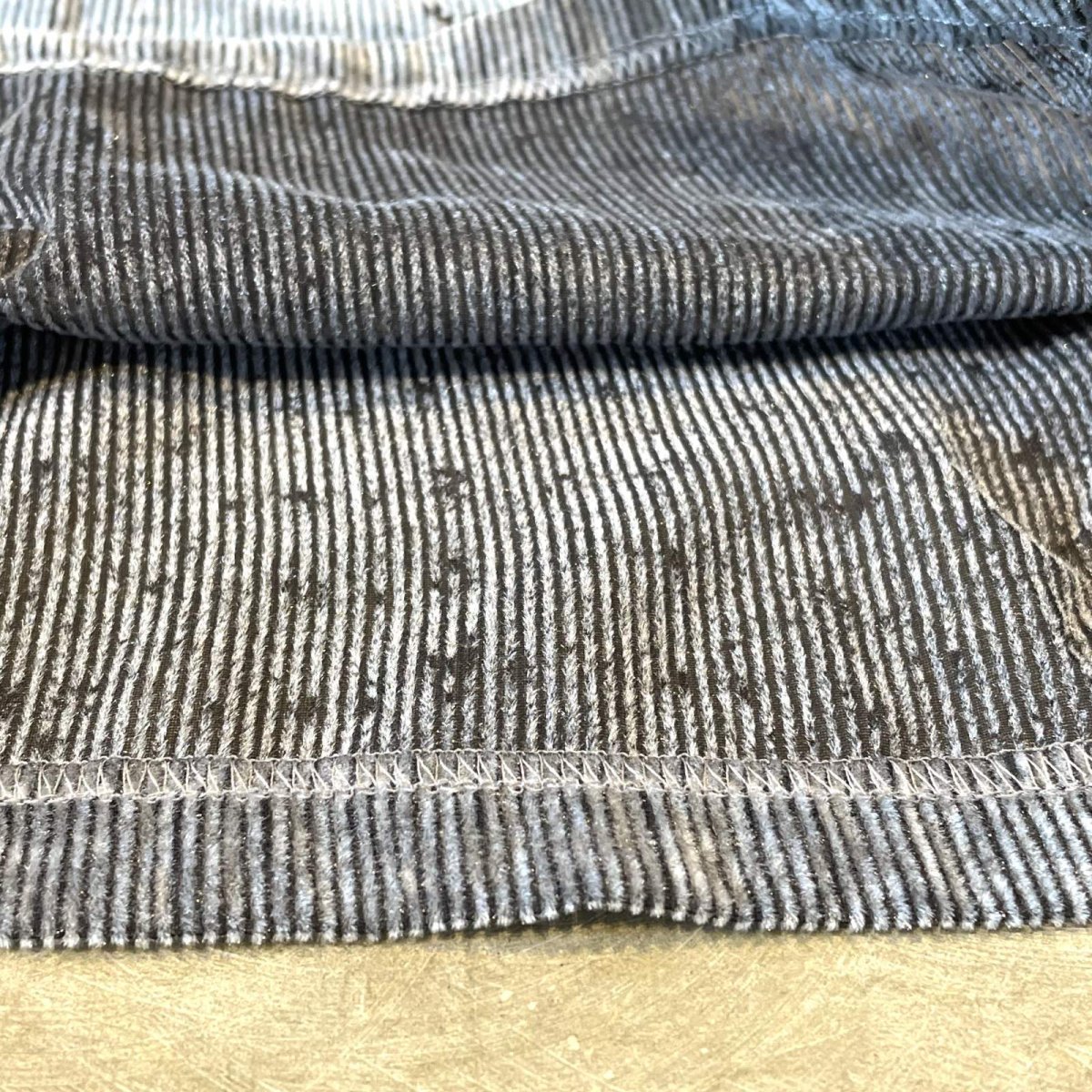 画像8: SILVER COLOR CORDUROY SHEER L/S SHIRT / Mens S~M (8)