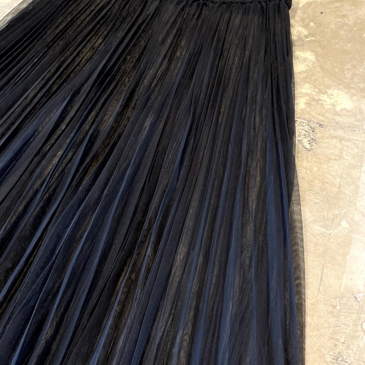 画像4: BLACK COLOR DESIGN TULLE SKIRT / W26~W34 (4)