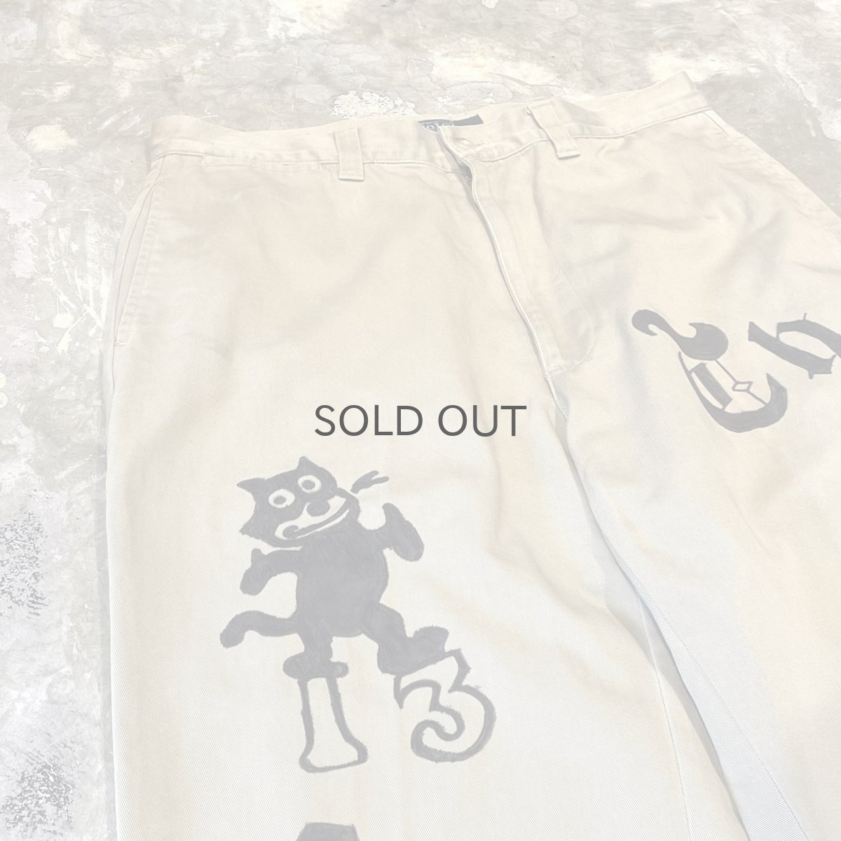 画像3: ART GRAPHIC HAND PAINTED PATTERN CHINO PANTS / W31 (3)