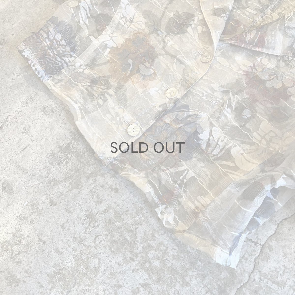 画像4: FLOWER ALL OVER PATTERN SHEER SHORT DESIGN JACKET / Ladies M (4)