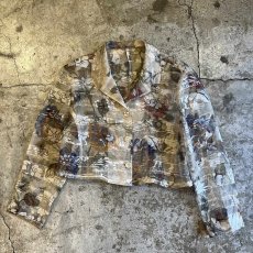 画像1: FLOWER ALL OVER PATTERN SHEER SHORT DESIGN JACKET / Ladies M (1)