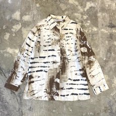画像1: ALL OVER GRAPHIC PATTERN SHEER L/S SHIRT / Mens L(S~M) (1)