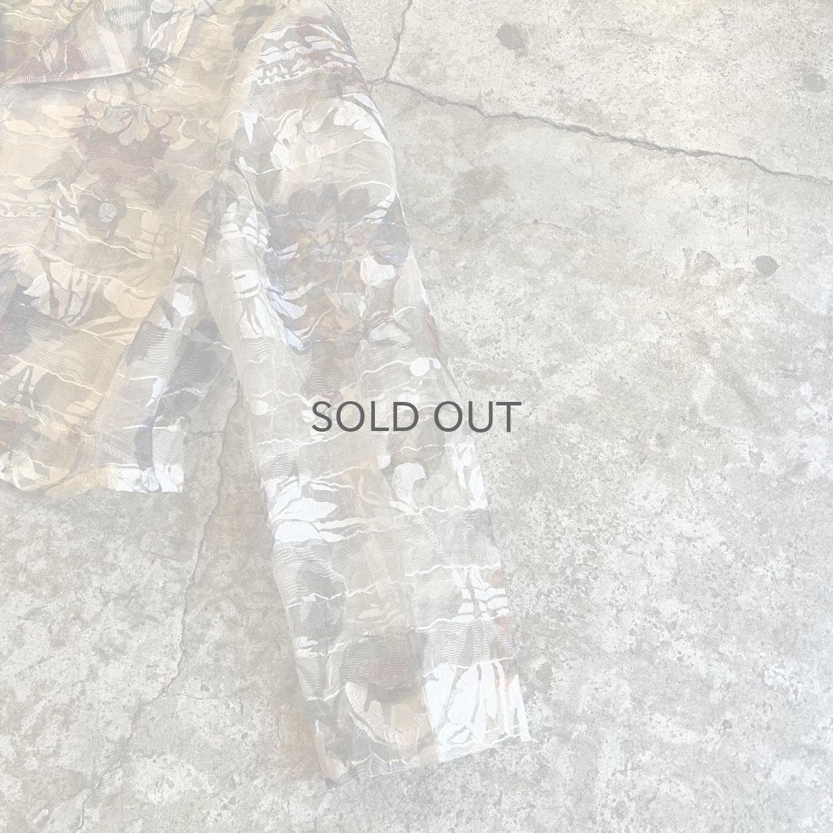 画像6: FLOWER ALL OVER PATTERN SHEER SHORT DESIGN JACKET / Ladies M (6)