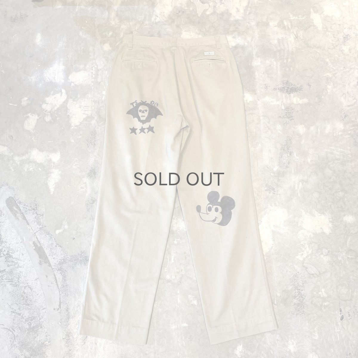 画像2: ART GRAPHIC HAND PAINTED PATTERN CHINO PANTS / W31 (2)
