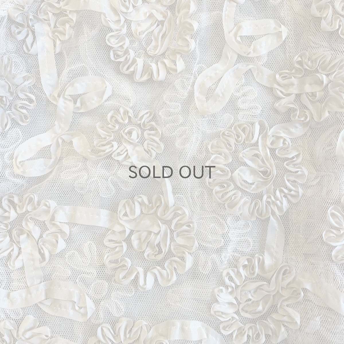 画像11: ALL OVER FLORAL EMBROIDERY DESIGN TULLE SHORT CARDIGAN / Ladies M (11)