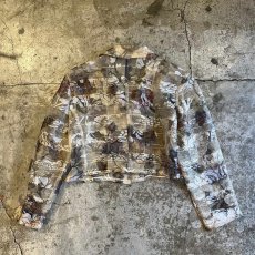 画像2: FLOWER ALL OVER PATTERN SHEER SHORT DESIGN JACKET / Ladies M (2)