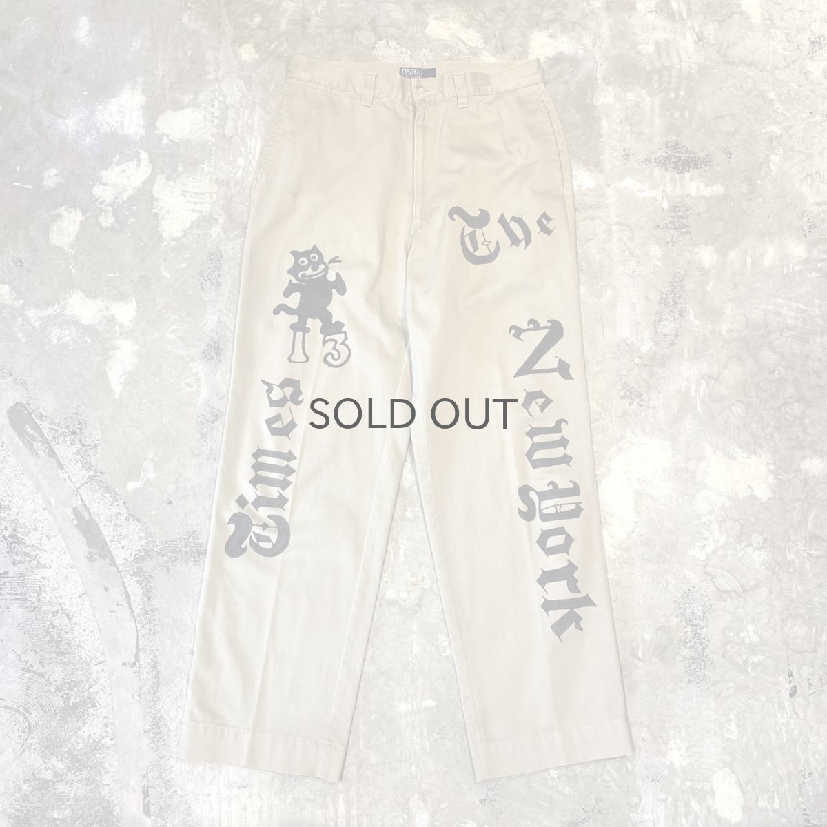 画像1: ART GRAPHIC HAND PAINTED PATTERN CHINO PANTS / W31 (1)