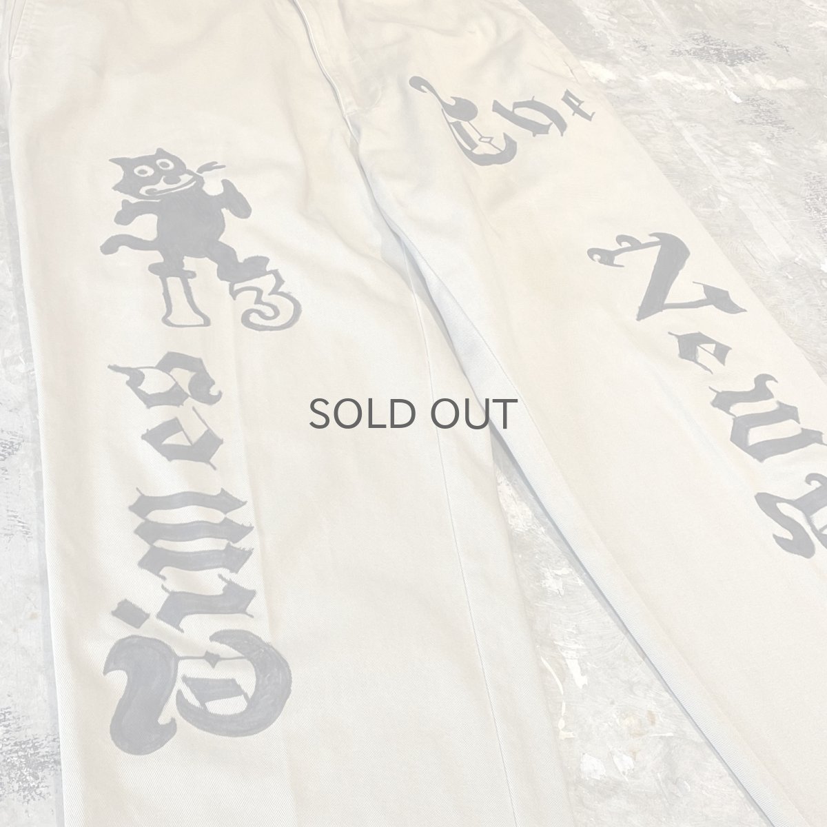 画像5: ART GRAPHIC HAND PAINTED PATTERN CHINO PANTS / W31 (5)