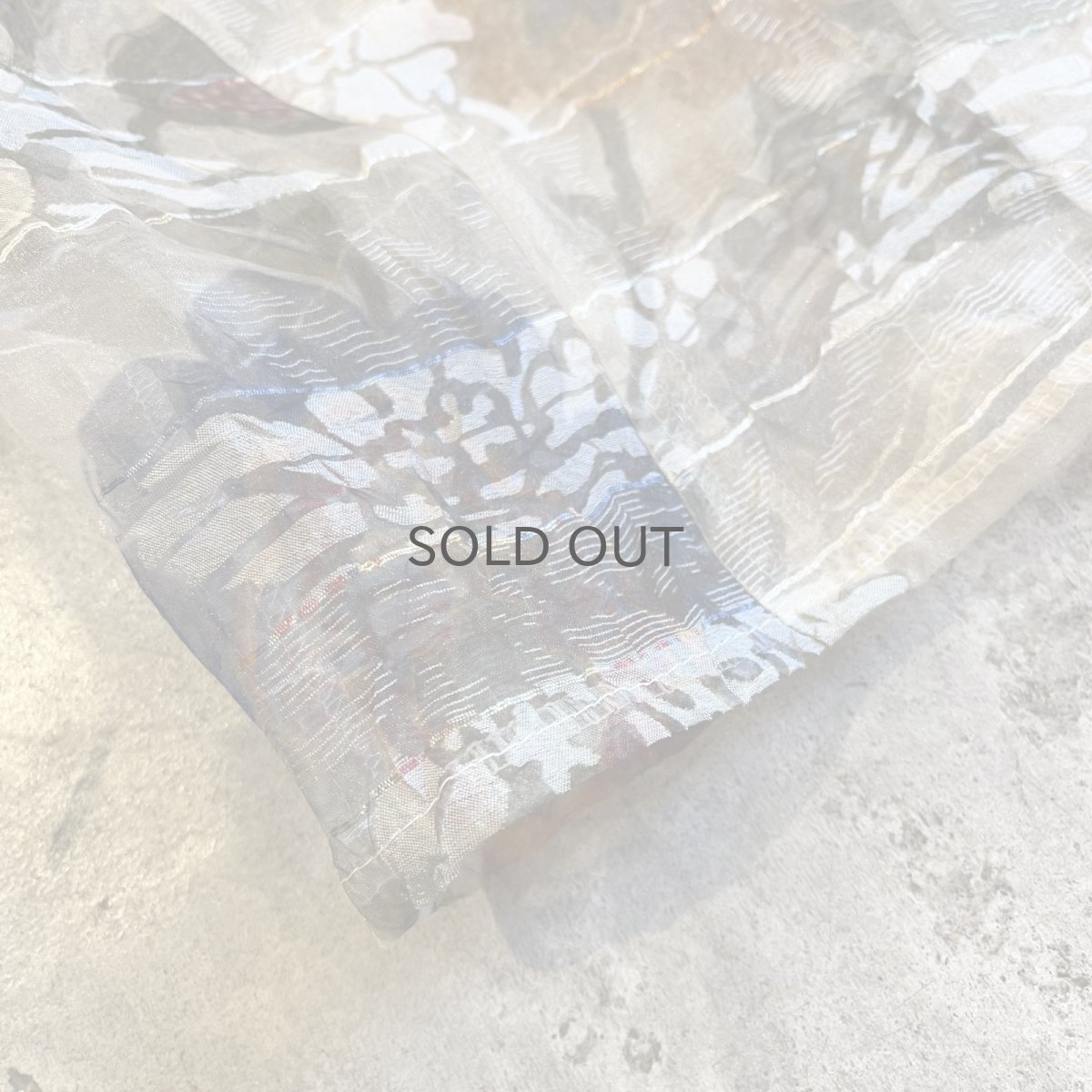 画像3: FLOWER ALL OVER PATTERN SHEER SHORT DESIGN JACKET / Ladies M (3)