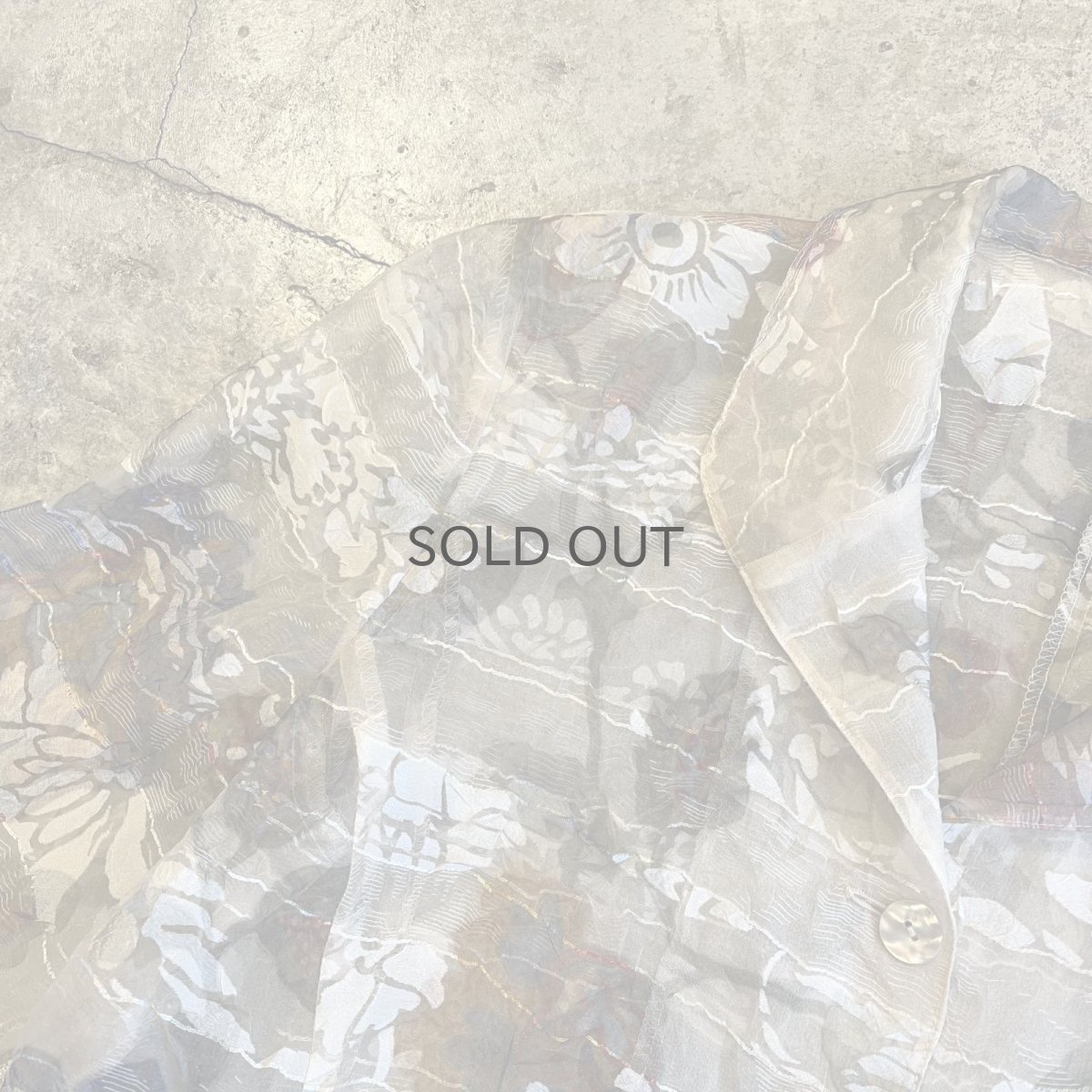 画像9: FLOWER ALL OVER PATTERN SHEER SHORT DESIGN JACKET / Ladies M (9)