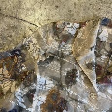 画像9: FLOWER ALL OVER PATTERN SHEER SHORT DESIGN JACKET / Ladies M (9)