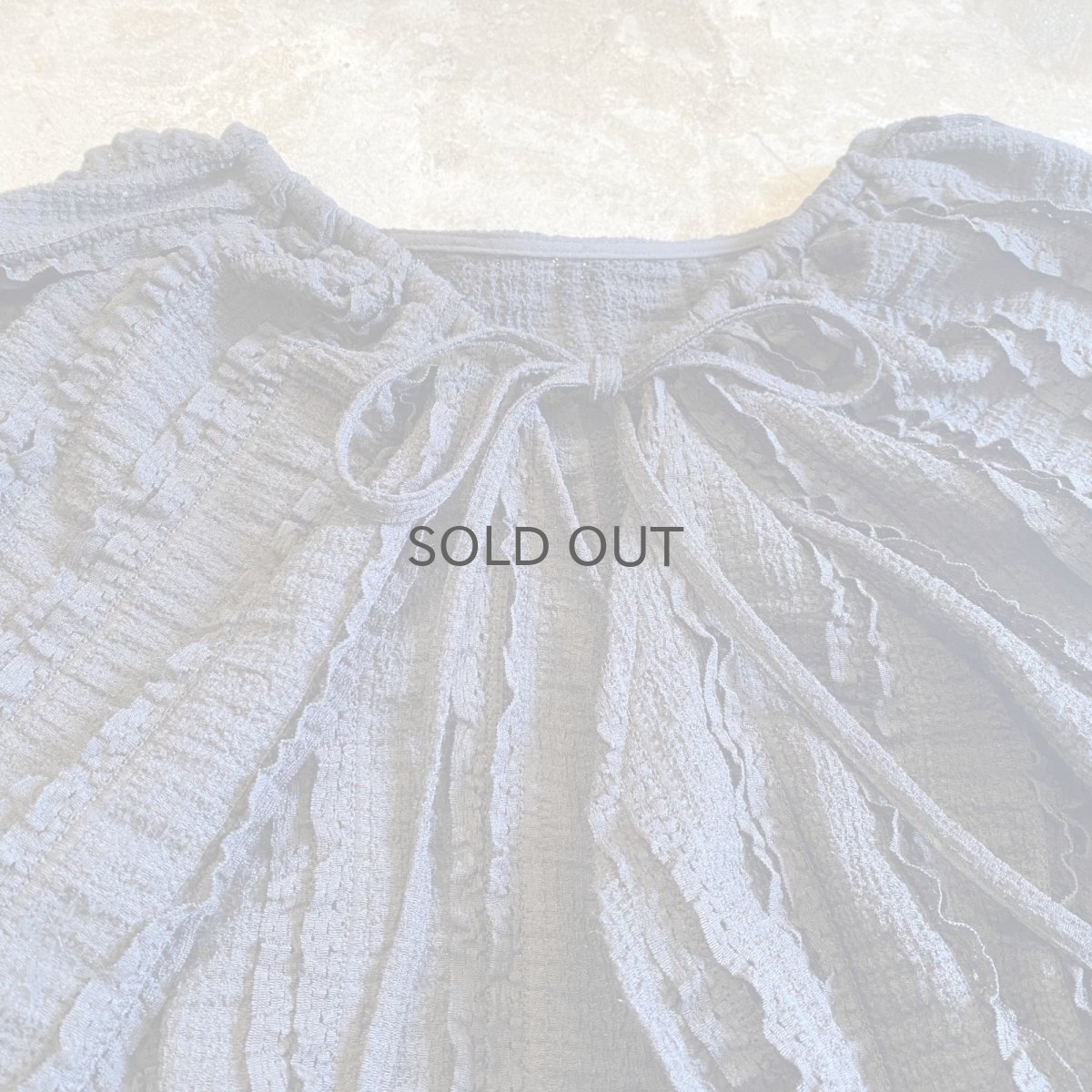 画像4: ALL OVER STRIPE FRILL RIBBON CARDIGAN / Ladies M (4)