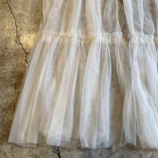 画像6: TIERED DESIGN TULLE LONG CARDIGAN ONE PIECE / Ladies M~L (6)