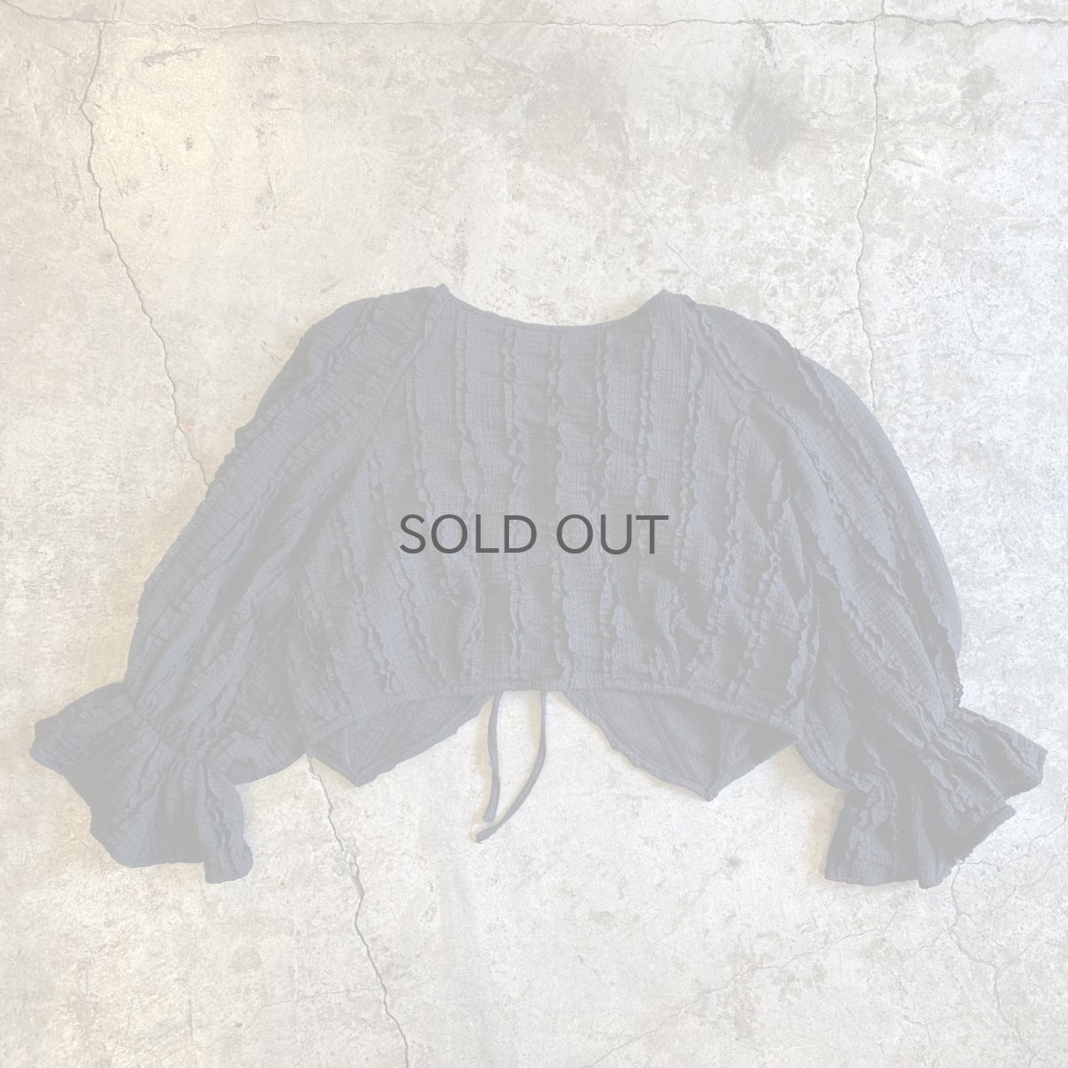 画像2: ALL OVER STRIPE FRILL RIBBON CARDIGAN / Ladies M (2)