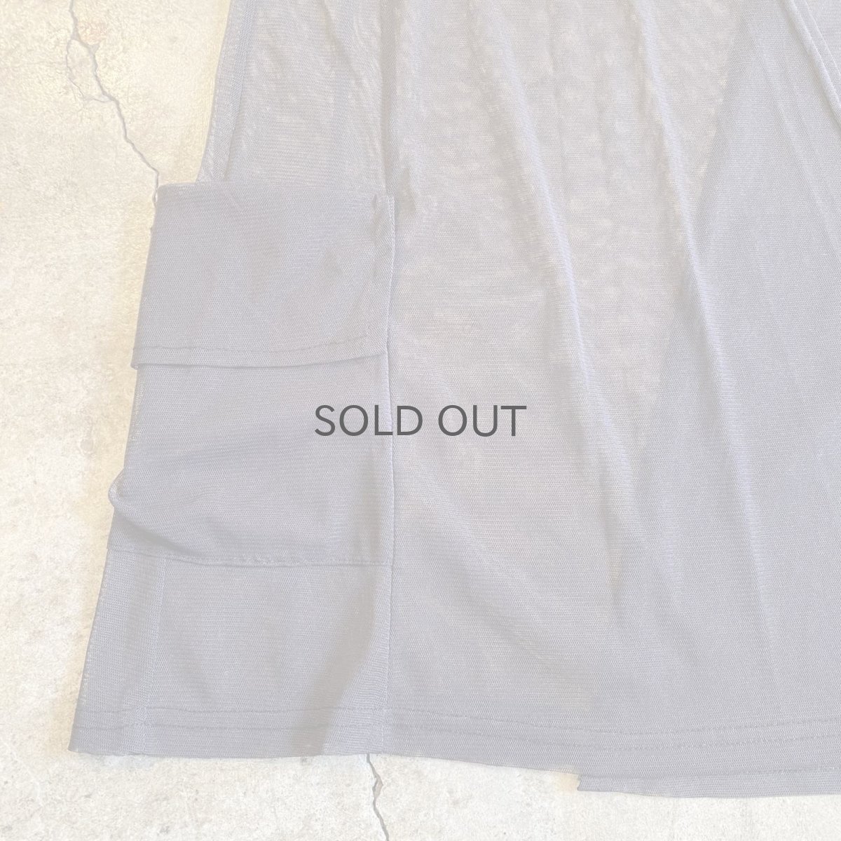 画像5: BLACK COLOR POCKET DESIGN SHEER VEST / Ladies M (5)