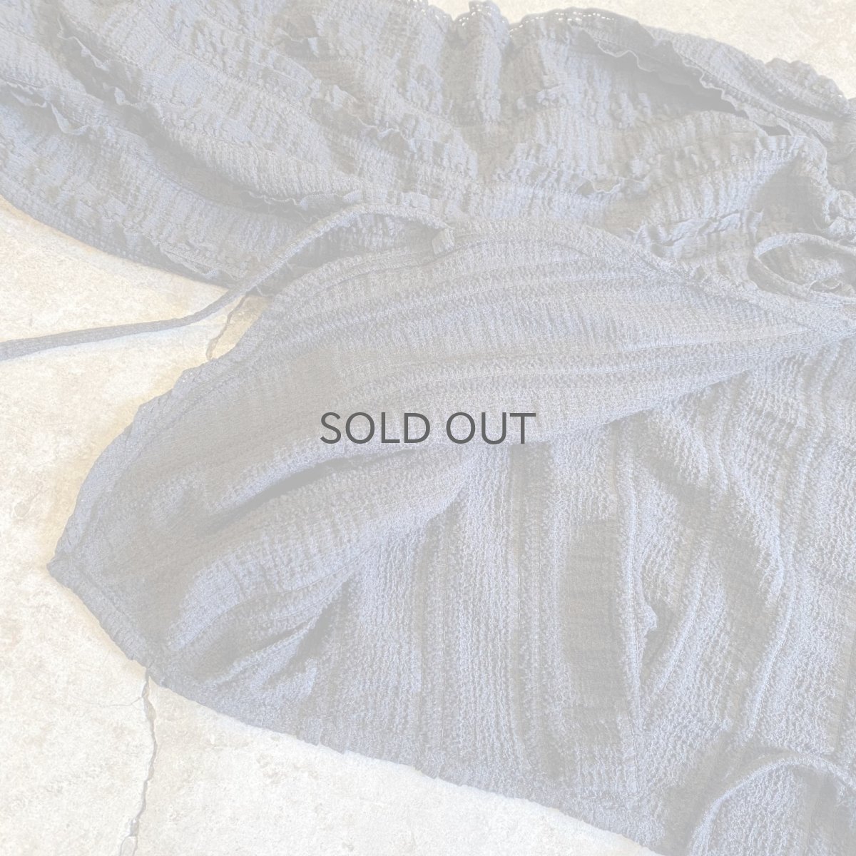 画像7: ALL OVER STRIPE FRILL RIBBON CARDIGAN / Ladies M (7)