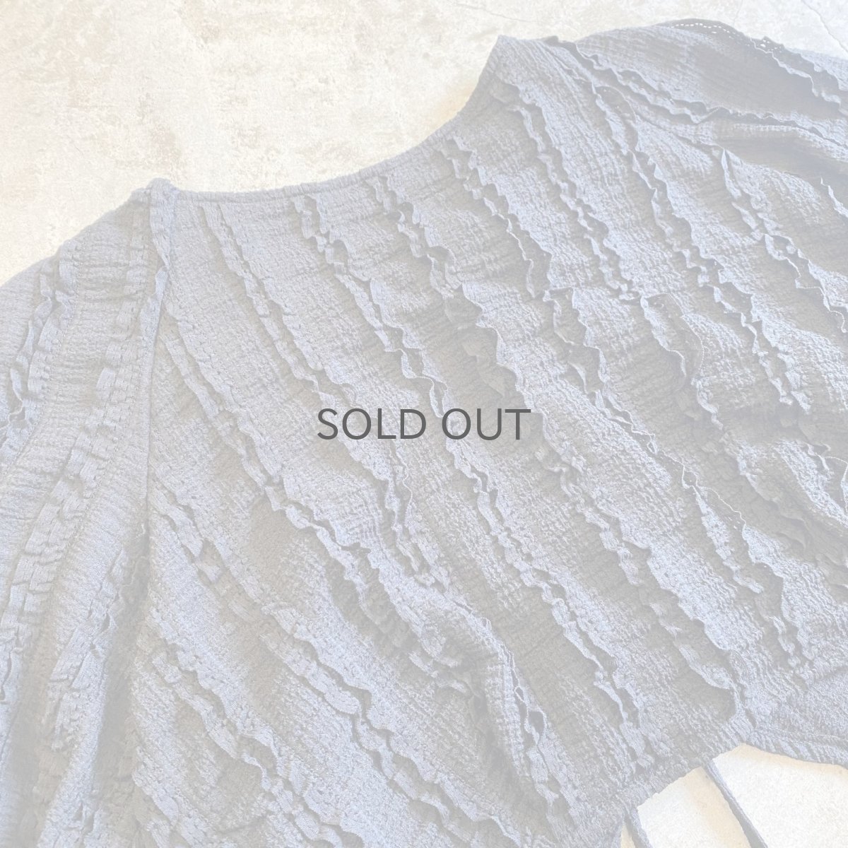 画像9: ALL OVER STRIPE FRILL RIBBON CARDIGAN / Ladies M (9)