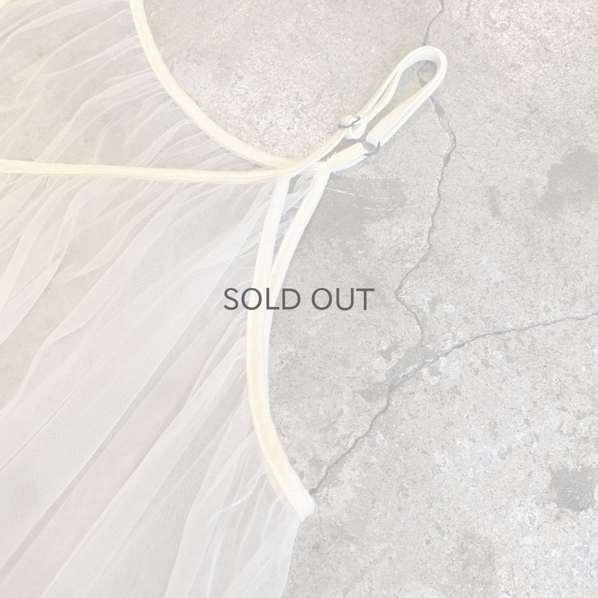 画像7: TIERED DESIGN TULLE LONG CARDIGAN ONE PIECE / Ladies M~L (7)