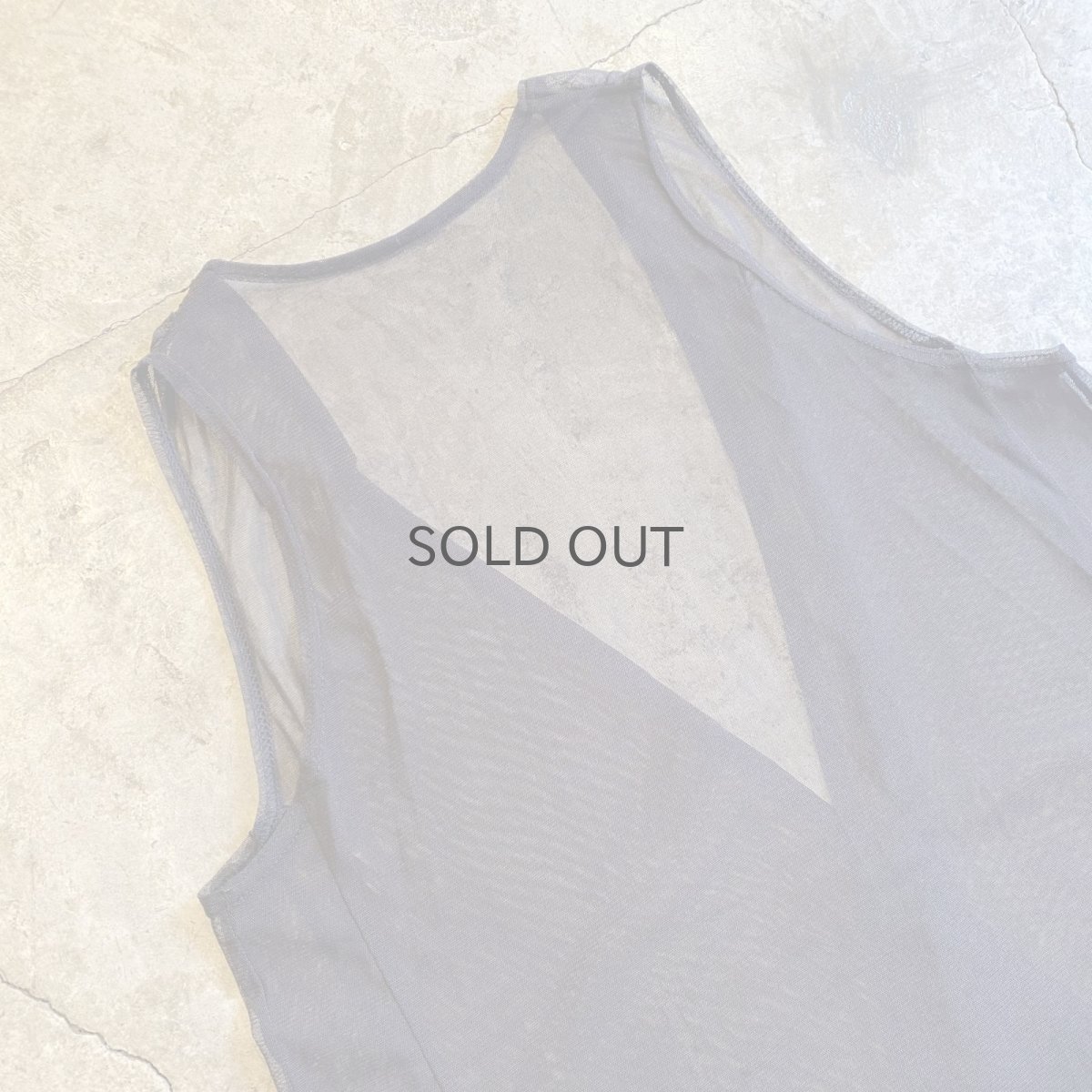 画像9: BLACK COLOR POCKET DESIGN SHEER VEST / Ladies M (9)