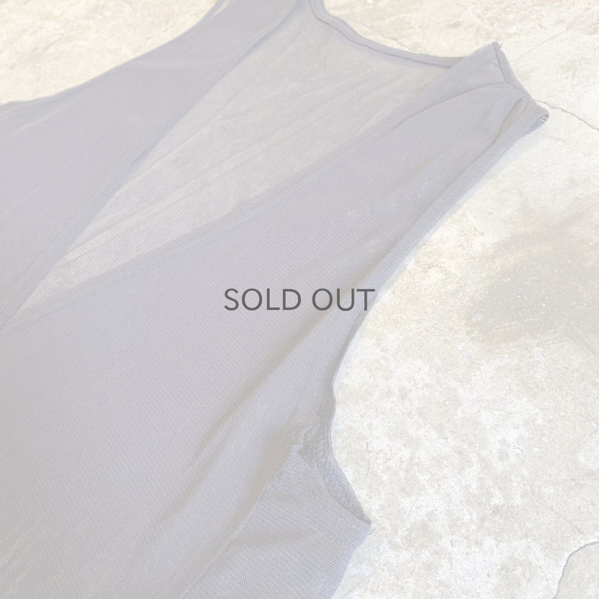 画像6: BLACK COLOR POCKET DESIGN SHEER VEST / Ladies M (6)