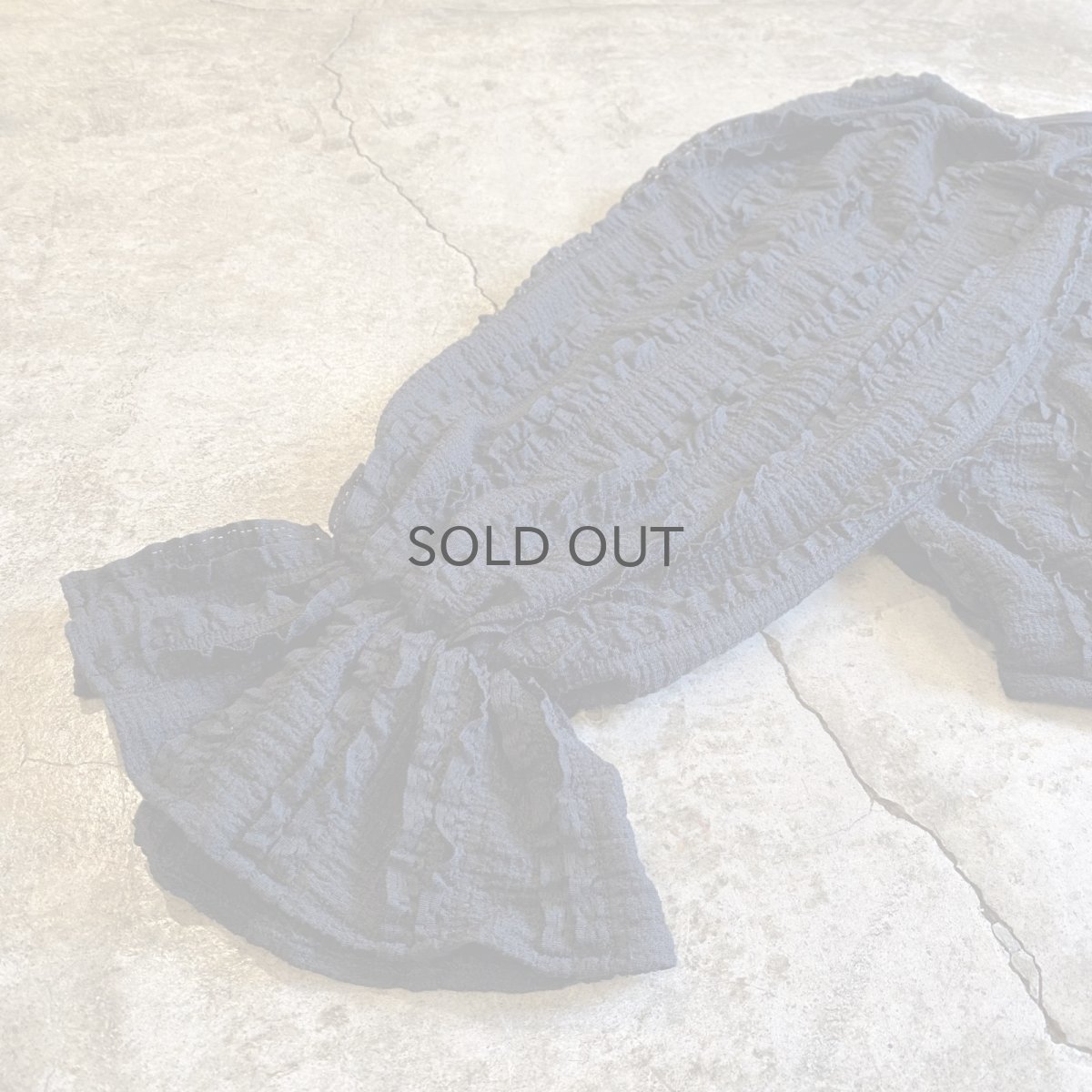 画像5: ALL OVER STRIPE FRILL RIBBON CARDIGAN / Ladies M (5)