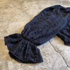 画像5: ALL OVER STRIPE FRILL RIBBON CARDIGAN / Ladies M (5)