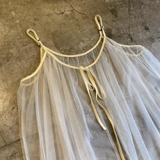 画像3: TIERED DESIGN TULLE LONG CARDIGAN ONE PIECE / Ladies M~L (3)