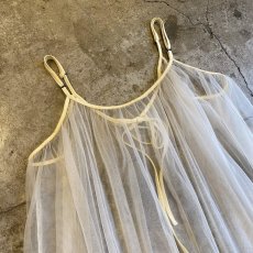 画像10: TIERED DESIGN TULLE LONG CARDIGAN ONE PIECE / Ladies M~L (10)