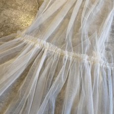 画像11: TIERED DESIGN TULLE LONG CARDIGAN ONE PIECE / Ladies M~L (11)
