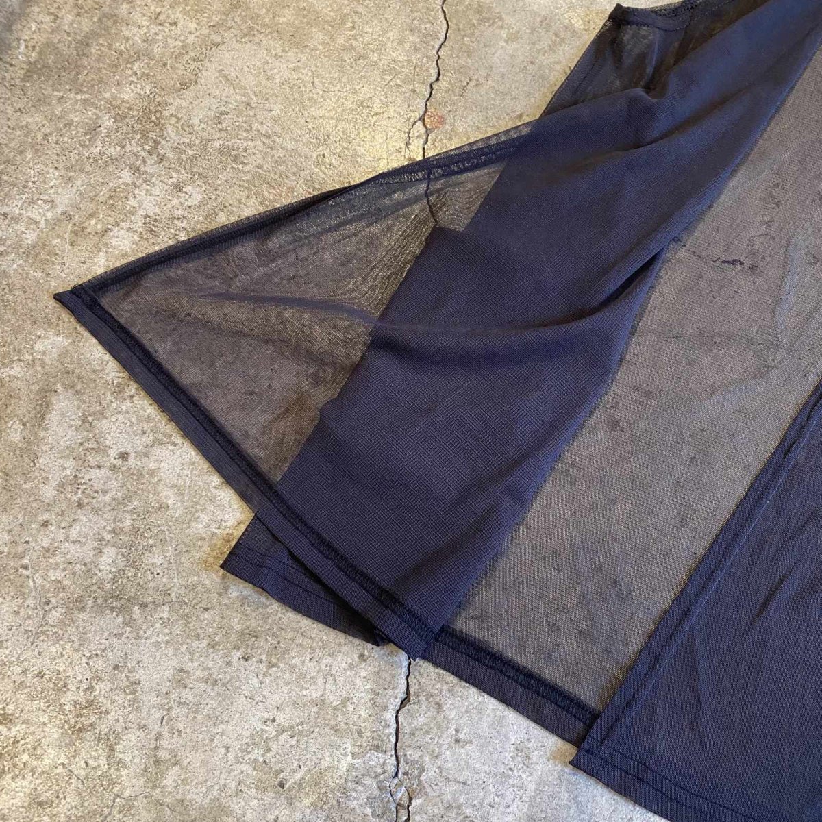 画像7: BLACK COLOR POCKET DESIGN SHEER VEST / Ladies M (7)