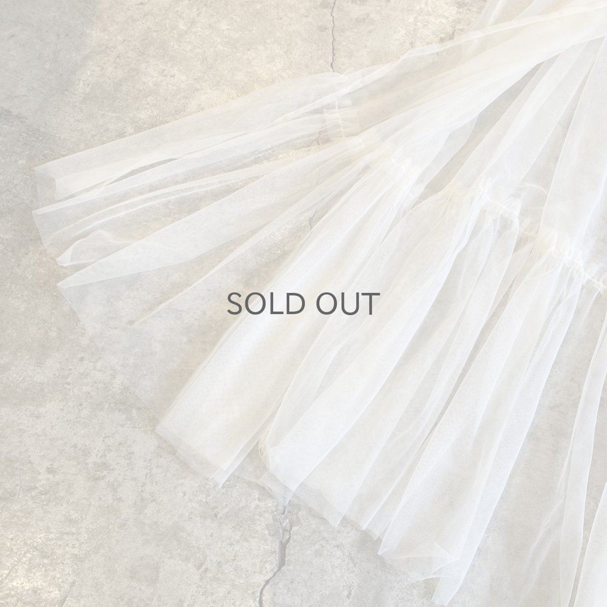 画像8: TIERED DESIGN TULLE LONG CARDIGAN ONE PIECE / Ladies M~L (8)