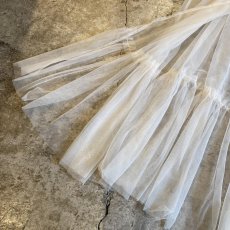画像8: TIERED DESIGN TULLE LONG CARDIGAN ONE PIECE / Ladies M~L (8)