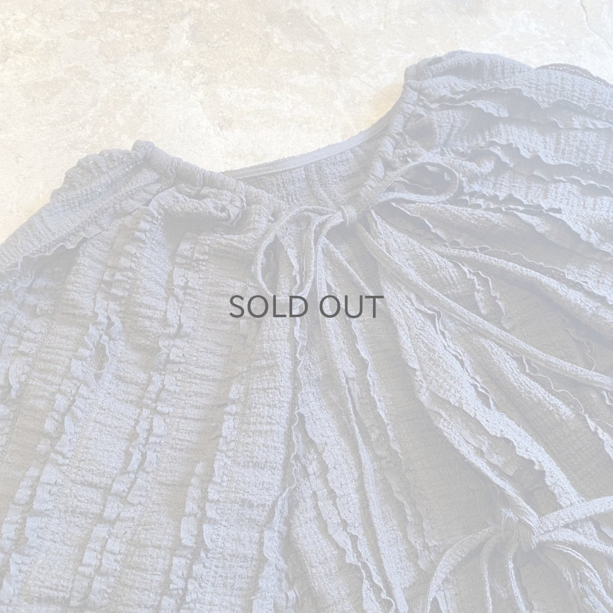 画像3: ALL OVER STRIPE FRILL RIBBON CARDIGAN / Ladies M (3)