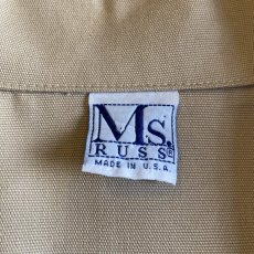 画像10: BEIGE COLOR OVER SIZE TAILORED JACKET / Ladies L / MADE IN USA (10)