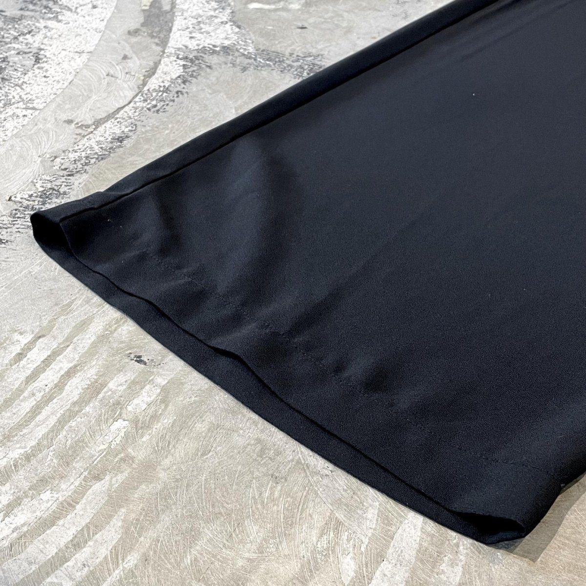 画像8: BLACK COLOR WIDE SILHOUETTE PANTS / FREE (8)