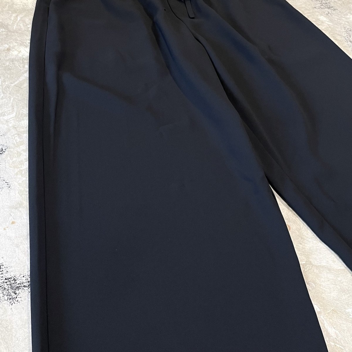 画像5: BLACK COLOR WIDE SILHOUETTE PANTS / FREE (5)