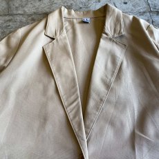 画像4: BEIGE COLOR OVER SIZE TAILORED JACKET / Ladies L / MADE IN USA (4)