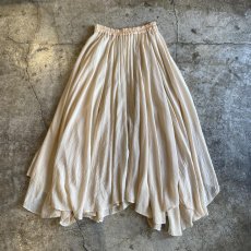 画像2: ASYMMETRY DESIGN SLIT LUSTER SKIRT / W24~W33 (2)