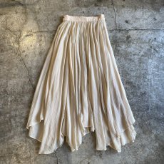 画像1: ASYMMETRY DESIGN SLIT LUSTER SKIRT / W24~W33 (1)