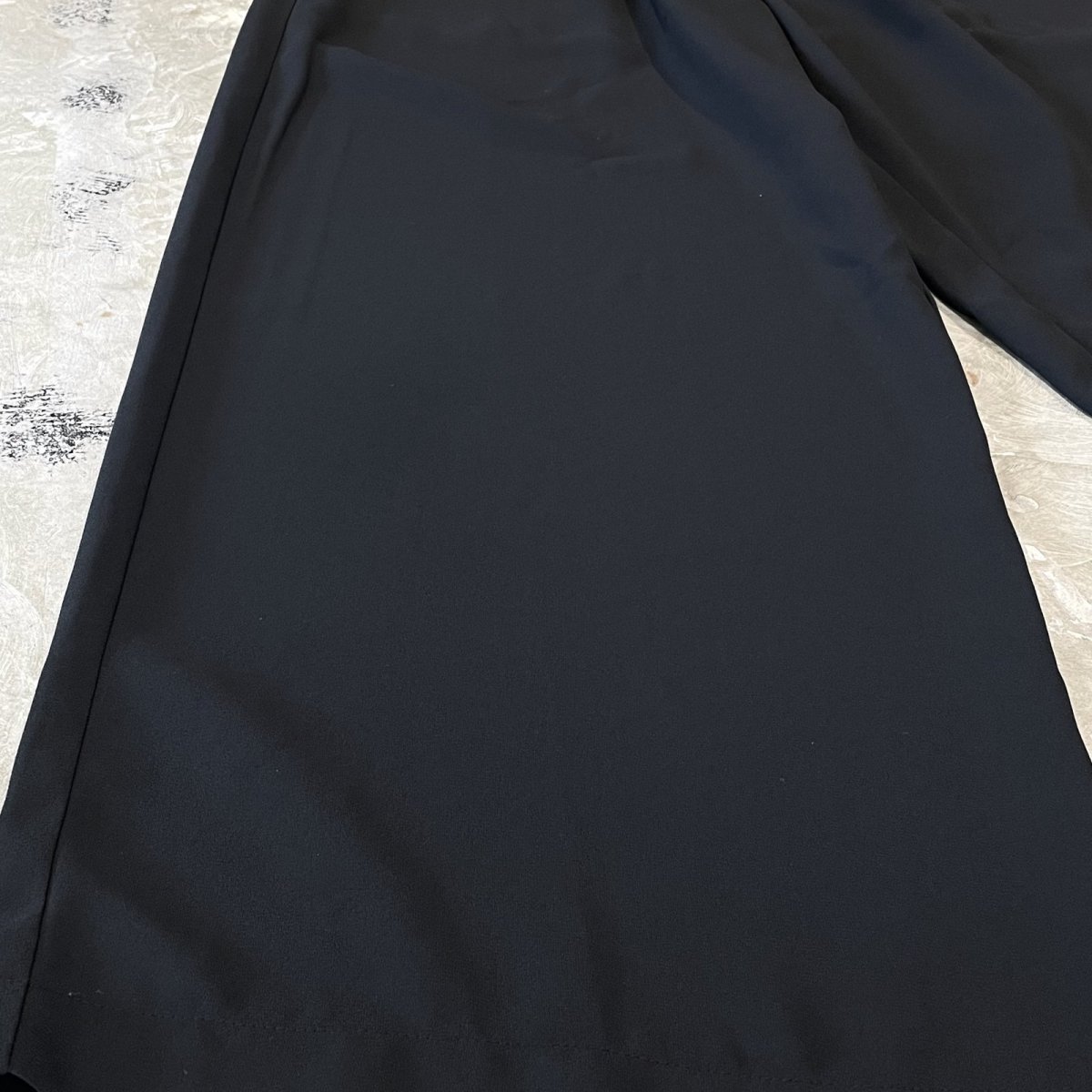 画像7: BLACK COLOR WIDE SILHOUETTE PANTS / FREE (7)