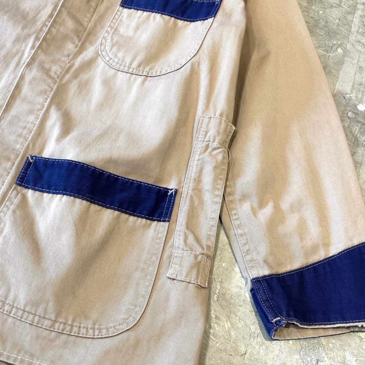 画像6: OLD BICOLOR MULTI POCKET WORK JACKET / Mens S(L) (6)