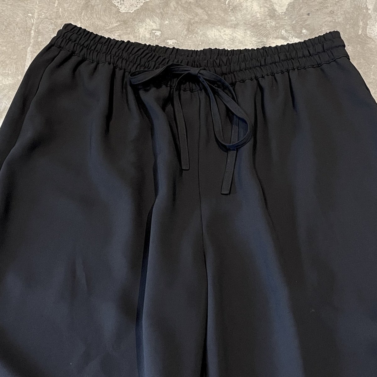 画像10: BLACK COLOR WIDE SILHOUETTE PANTS / FREE (10)