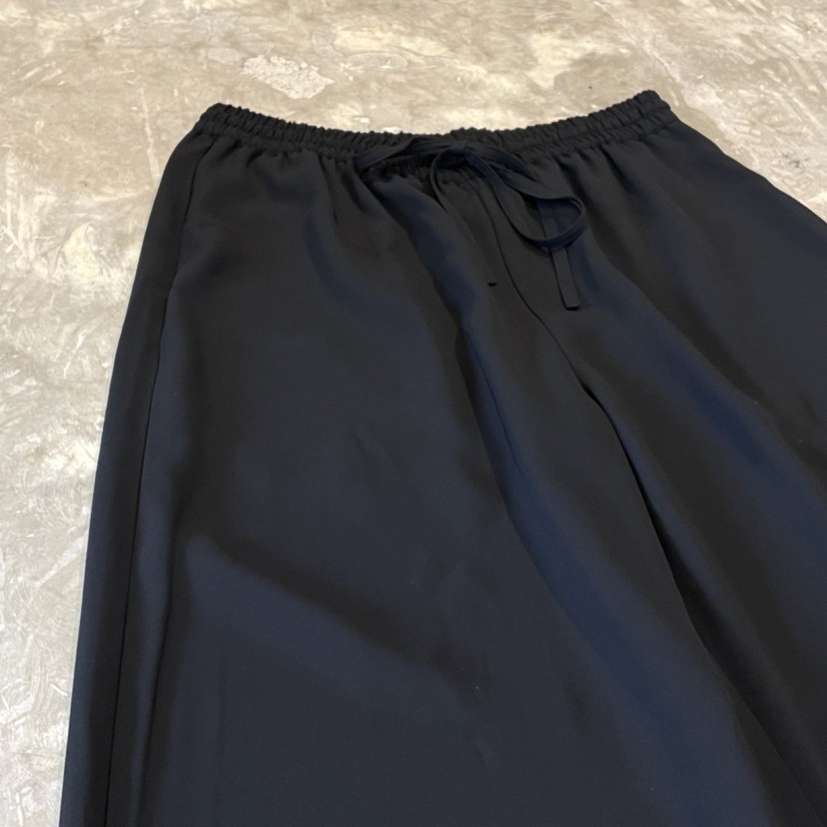 画像3: BLACK COLOR WIDE SILHOUETTE PANTS / FREE (3)