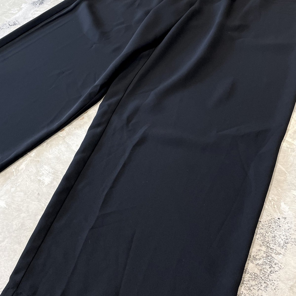 画像6: BLACK COLOR WIDE SILHOUETTE PANTS / FREE (6)