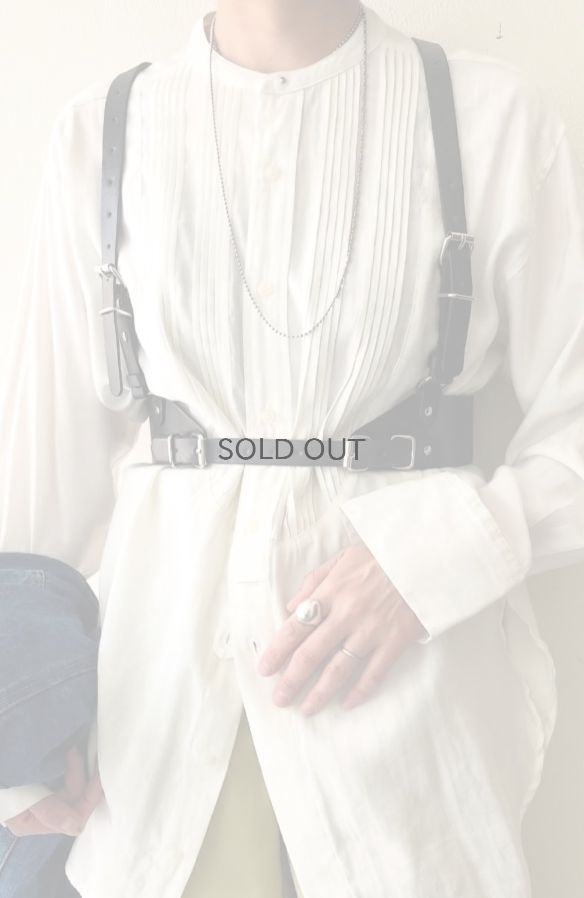 画像11: BLACK COLOR LEATHER DESIGN HARNESS / Ladies S~M (11)