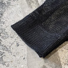 画像7: BLACK COLOR DESIGN MESH L/S SHIRT / Mens L (7)